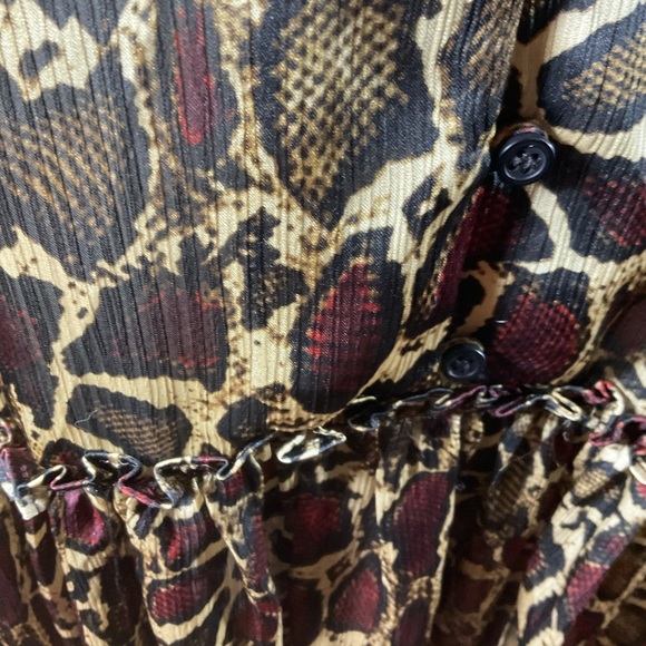 “ZARA” Snakeskin print rouched detail dress. - Picture 6 of 8